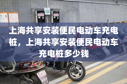 上海共享安装便民电动车充电桩，上海共享安装便民电动车充电桩多少钱