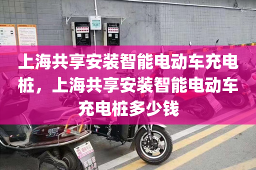 上海共享安装智能电动车充电桩，上海共享安装智能电动车充电桩多少钱