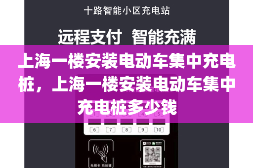 上海一楼安装电动车集中充电桩，上海一楼安装电动车集中充电桩多少钱