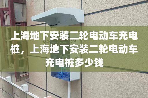 上海地下安装二轮电动车充电桩，上海地下安装二轮电动车充电桩多少钱