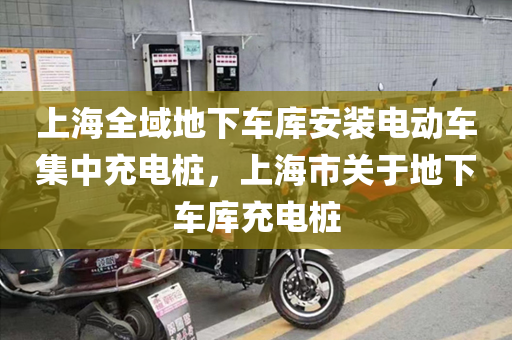 上海全域地下车库安装电动车集中充电桩，上海市关于地下车库充电桩