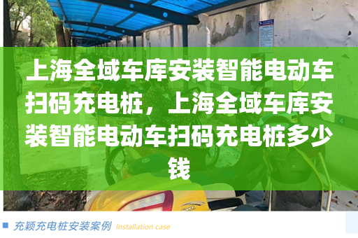 上海全域车库安装智能电动车扫码充电桩，上海全域车库安装智能电动车扫码充电桩多少钱