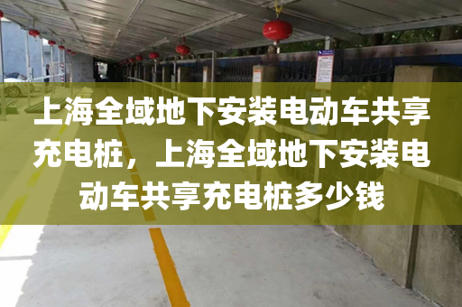 上海全域地下安装电动车共享充电桩，上海全域地下安装电动车共享充电桩多少钱