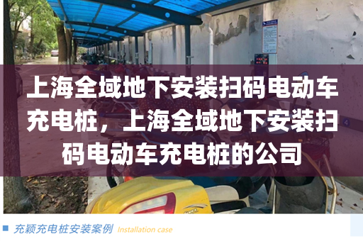 上海全域地下安装扫码电动车充电桩，上海全域地下安装扫码电动车充电桩的公司