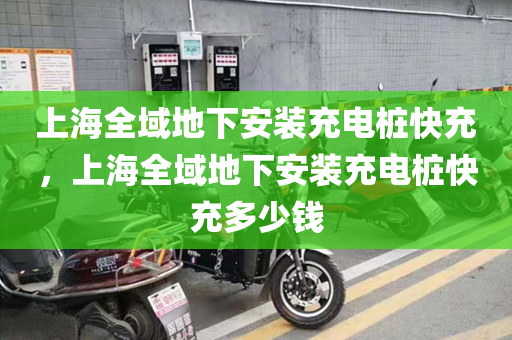 上海全域地下安装充电桩快充，上海全域地下安装充电桩快充多少钱