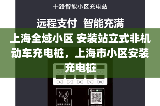 上海全域小区 安装站立式非机动车充电桩，上海市小区安装充电桩