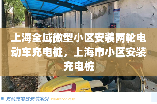 上海全域微型小区安装两轮电动车充电桩，上海市小区安装充电桩