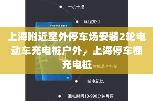 上海附近室外停车场安装2轮电动车充电桩户外，上海停车棚充电桩