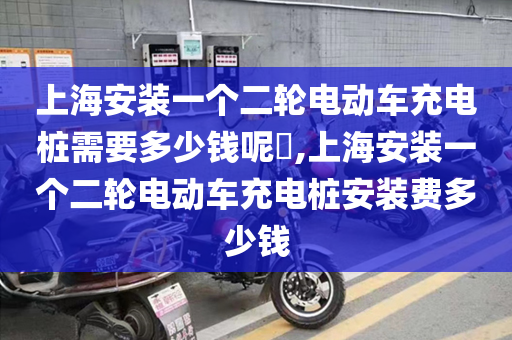 上海安装一个二轮电动车充电桩需要多少钱呢​,上海安装一个二轮电动车充电桩安装费多少钱
