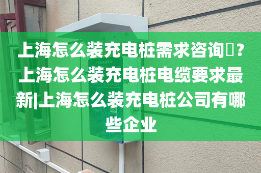 上海怎么装充电桩需求咨询​？上海怎么装充电桩电缆要求最新|上海怎么装充电桩公司有哪些企业