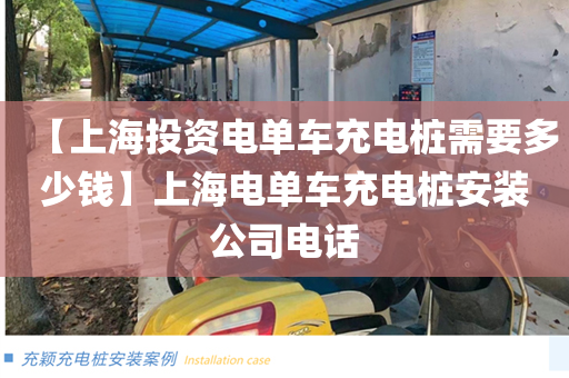 【上海投资电单车充电桩需要多少钱】上海电单车充电桩安装公司电话