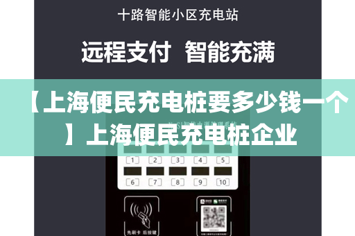 【上海便民充电桩要多少钱一个】上海便民充电桩企业